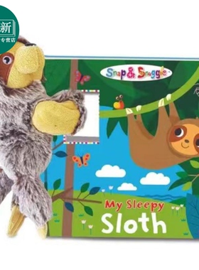 新奇趣玩 Sloth in box 我的树懒毛绒玩具书 英文原版儿童图书 活动与玩具书 Buddy and Barney 0到3岁 又日新