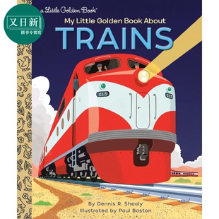 little about 关于火车 亲子图画故事 又日新 小金书 早教认知 Golden 书 英文原版 trains Book 进口童书 儿童绘本