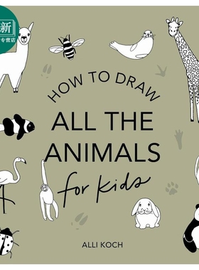 儿童的迷你绘画课程 一切动物 Alli Koch All The Animals 英文原版进口 儿童艺术与创意绘本图画书 初学者绘画书 又日新