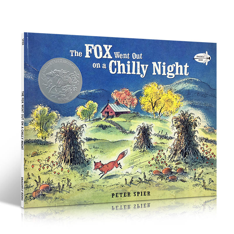 狐狸夜游记 英文原版 The Fox Went Out on a Chilly Night 凯迪克银奖 获奖故事绘本 3-8岁