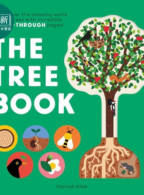The Tree Book 树之书 英文原版 进口原版 5岁及以上 儿童纸板书 树木知识绘本 Hannah Alice 透明胶片书