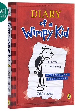 预售 小屁孩日记1 英文原版章节书 漫画 Diary of a Wimpy Kid #1小屁孩日志 小说儿童文学 Jeff Kinney 950L 桥梁章节 又日新