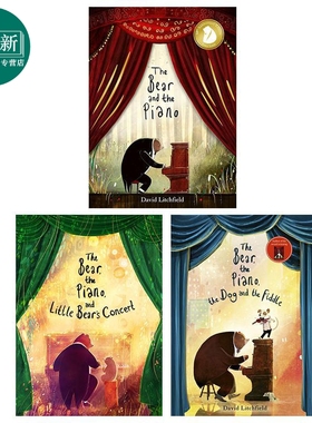 David Litchfield 熊和钢琴系列英文原版绘本3册 Bear and the Piano 狗狗The Dog 小熊熊Little Bears Concert 又日新