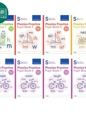 我的字母和声音 自然拼读练习册八册套装 My Letters and Sounds Phonics Practice Book 1-8 英文原版有答案4-6岁 又日新