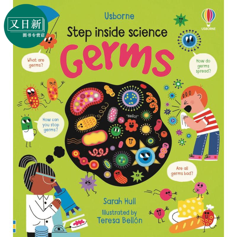 step inside science germs 走进科学病菌 英文原版儿童绘本 科普图书