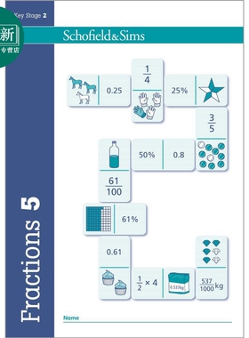 Fractions Decimals & Percentages 5 英国Schofield小学教辅 分数小数和百分比 5年级 英文原版幼小数学学习教辅 又日新