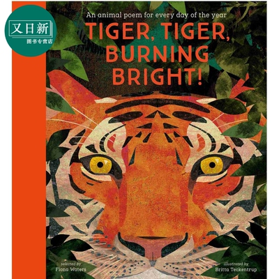 Tiger, Tiger, Burning Bright 老虎，老虎，燃烧的光明 英文原版 进口原版 6岁到8岁 精装 儿童动物诗歌 Britta Teckentrup