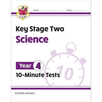 预售 英国原版CGP教辅 New KS2 Year 4 Science 10-Minute Tests KS2 4 年级科学 10 分钟测试 又日新