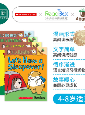 学乐橡树种子系列 Acorn 点读版 Hello Hedgehog小刺猬的故事套装4册 英文原版进口图书 儿童全彩桥梁章节书 学乐橡子 又日新