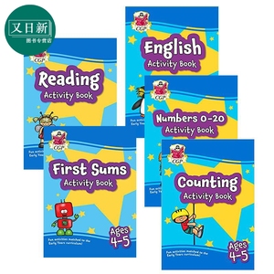 英国CGP原版ReceptionActivityBook幼儿数学数字数数计算英语阅读活动书套装5册4-5岁