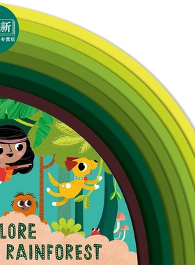 Explore the Rainforest 探索雨林 英文原版进口图书 纸板书 低幼儿童绘本 知识科普图画书 又日新