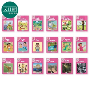Jolly 又日新 Letters Set 快乐自然拼读读物粉色等级18本套装 1级 Pink Phonics Precursive 预售 Readers Books Complete