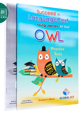 朗思IESOL少儿版 Succeed in LanguageCert OWL CEFR A1 Practice Tests Self-study 真题解析自学4套完整真题讲解带音频答案