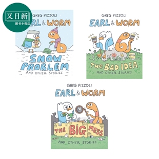 漫画章节书 伯爵与沃姆1-3 共3册 Earl & Worm #1-3 英文原版 儿童图画章节书 绘本故事书 进口童书 精装 又日新