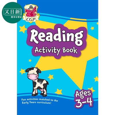 英国原版CGP教辅 New Reading Activity Book for Ages 3-4 Preschool 3-4岁新阅读活动书学前班 又日新