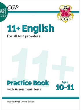 预售 英国CGP 11+ English Practice Book & Assessment Tests Ages 10-11 (for all test providers) 又日新