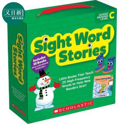 学乐关键词阅读包C级 Sight Word Stories Level C (With Storyplus) 英文原版 儿童自然拼读学习套装 适合初学者 又日新