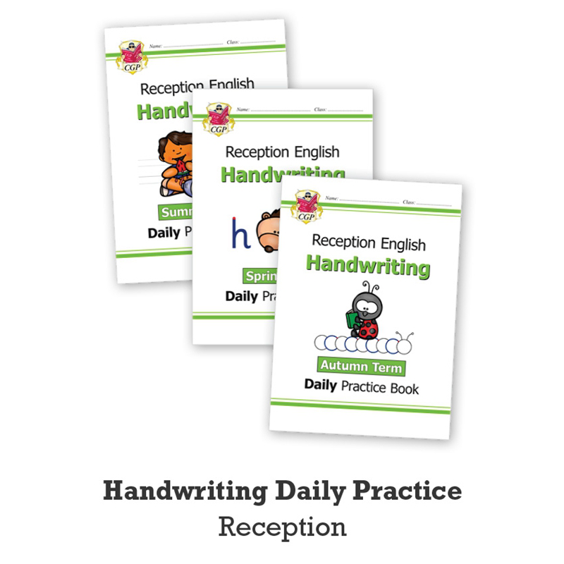 英国CGP原版 New Handwriting Daily Practice Book Bundle Reception 学前幼儿英语书写练习册套装3册春夏秋学期