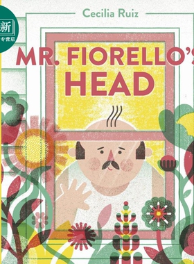 Cecilia Ruiz：Mr. Fiorellos Head 弗埃里先生的头发 英文原版进口图书 儿童绘本故事图画书 精品绘本 精装童书 又日新
