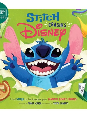 史迪仔撞毀了迪士尼 Stitch Crashes Disney 英文原版 儿童绘本 故事图画书 精装绘本 进口图书 又日新
