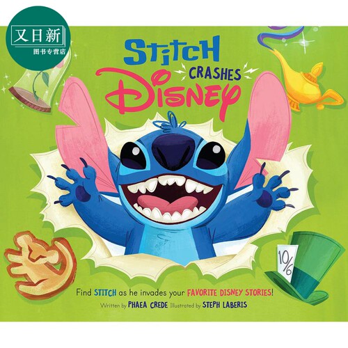 史迪仔撞毀了迪士尼 Stitch Crashes Disney 英文原版 儿童绘本 故事图画书 精装绘本 进口图书 又日新
