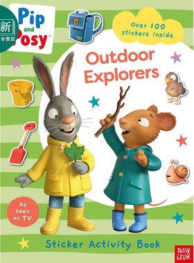 Pip and Posy Outdoor Explorers 波西和皮普 户外玩耍 英文原版 进口图书 儿童绘本 动物故事图画书贴纸游戏书 又日新