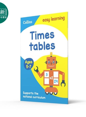 Time Tables Ages 5-7 Collins Easy Learning 柯林斯易学儿童1 乘法表 5-7岁 英文原版 KS1小学数学练习 又日新