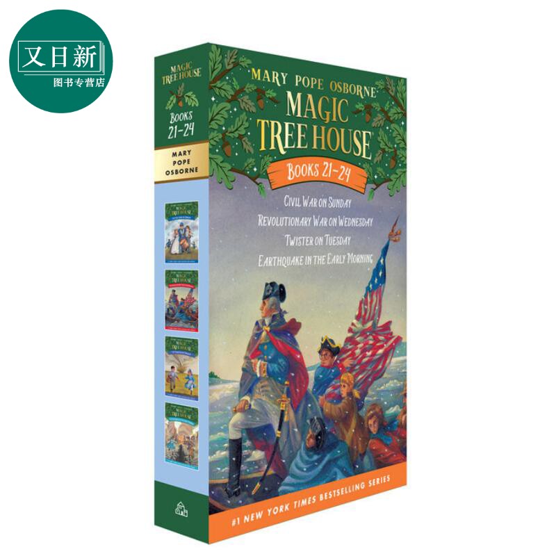 预售 Magic Tree House Volumes 神奇树屋卷 21-24盒装 英文原版进口小初文学6-9岁 儿童章节桥梁书 Mary Pope Osborne 又日新
