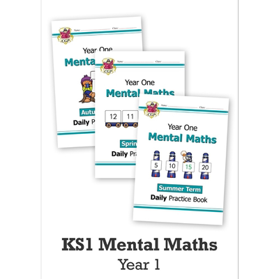 New KS1 Mental Maths Daily Practice Book Year 1  Autumn Spring Summer Term小学心算练习书春秋夏季3册