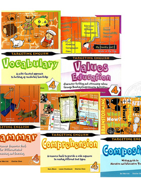 新加坡小学英语Targeting English套装第4级语法词汇阅读写作价值观教育共5册含答案
