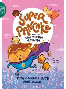预售 桥梁漫画 超级煎饼2 Super Pancake and the Mini Muffin Mayhem 英文原版 儿童漫画故事 幽默笑话读物 进口童书 又日新