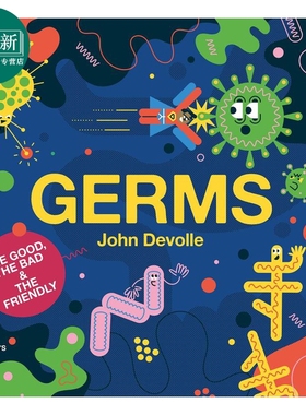 小脑袋大科学 病菌 John Devolle Germs 英文原版 儿童科普绘本 少儿知识百科图画书 精装科学绘本 进口儿童读物 又日新