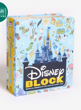 An Abrams Block Book Disney Block 迪士尼字母立体书 英文原版进口图书儿童绘本 英语启蒙故事纸板书迪士尼电影 又日新