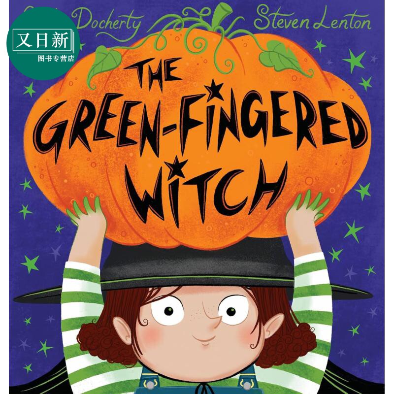 新手小精灵 The Green-Fingered Witch 英文原版 绘本故事 一本有趣押韵的儿童插图图画书 适合万圣节 进口童书 又日新