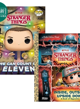 Funko Pop大眼仔系列小金书 网飞热播悬疑剧英文原版怪奇物语故事图画书2册 Little Golden Book Stranger Things 又日新