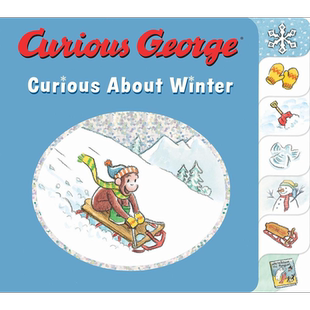好奇猴乔治季节系列 冬天Curious George Curious About Winter 英文原版 儿童纸板书 动物故事绘本 进口低幼童书 又日新