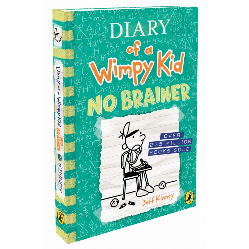 预售 小屁孩日记18英版 Diary of a Wimpy Kid 18 No Brainer 英文原版 儿童幽默故事书 章节故事书 精装 进口小初文学 又日新
