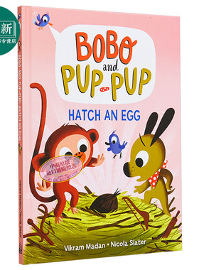 Bo Bo and Pup Pup Hatch An Egg 桥梁漫画图像小说 波波与狗狗4 小初文学 英文原版进口图书 儿童英文漫画章节书 又日新
