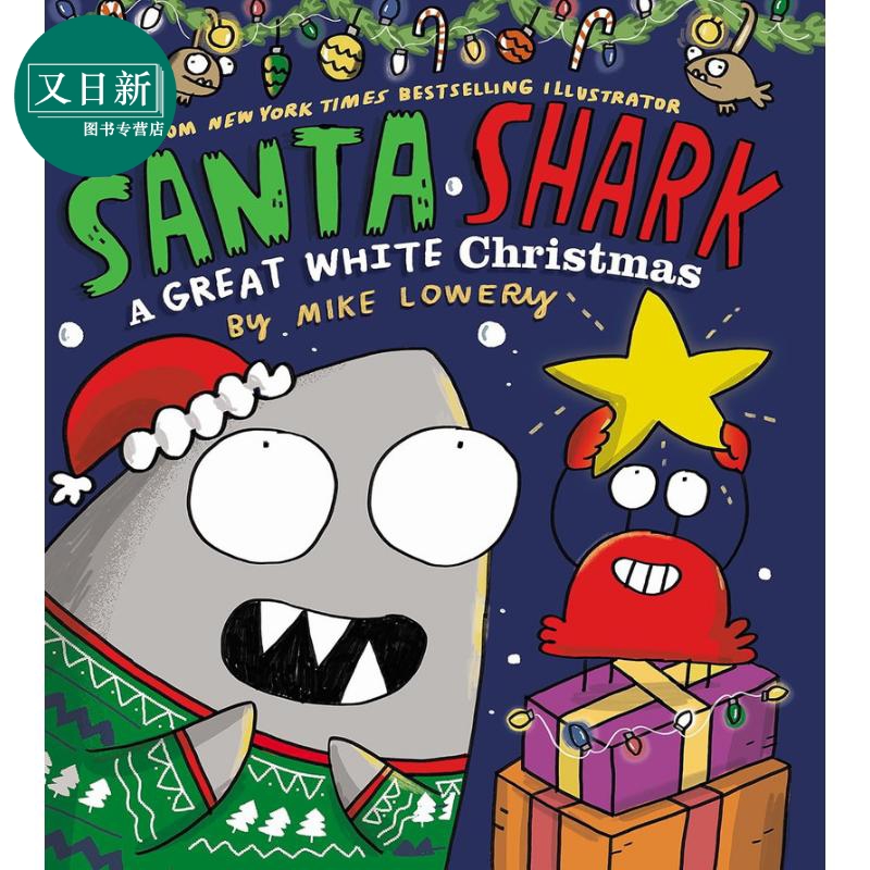 圣诞鲨鱼英文原版进口图书