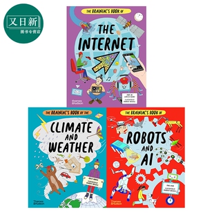 英文原版儿童科普绘本 天才之书3册 The Brainiacs Book of the Climate and Weather Robots and AI the Interne 又日新
