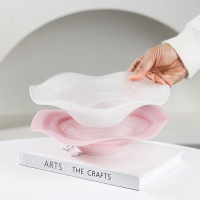 创意玻璃果盘收纳盘客厅茶几摆件