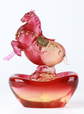 琉璃摆件生肖马工艺品风水店铺家居客厅办公马到成功创意装饰礼品