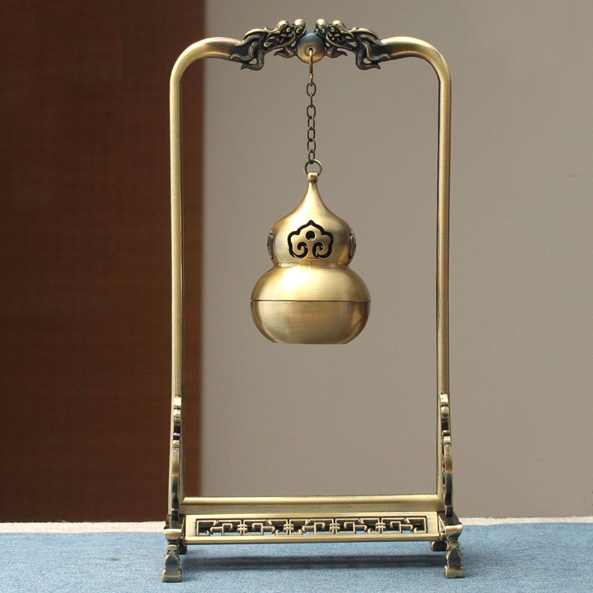 门框灯笼香薰吊炉新中式倒流合金香炉禅意葫芦悬挂炉盘香家用摆件