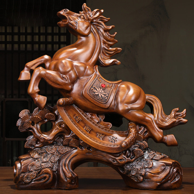 马到成功马摆件中式家居玄关客厅书房柜台装饰品公司店铺开业礼品