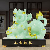 玉貔貅摆件公母一对皮丘招财纳福貔恘客厅家居送店铺开业貔犰礼品