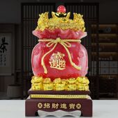 招财金蟾钱袋元 饰品摆设开业乔迁新居礼品 宝摆件客厅酒柜电视柜装