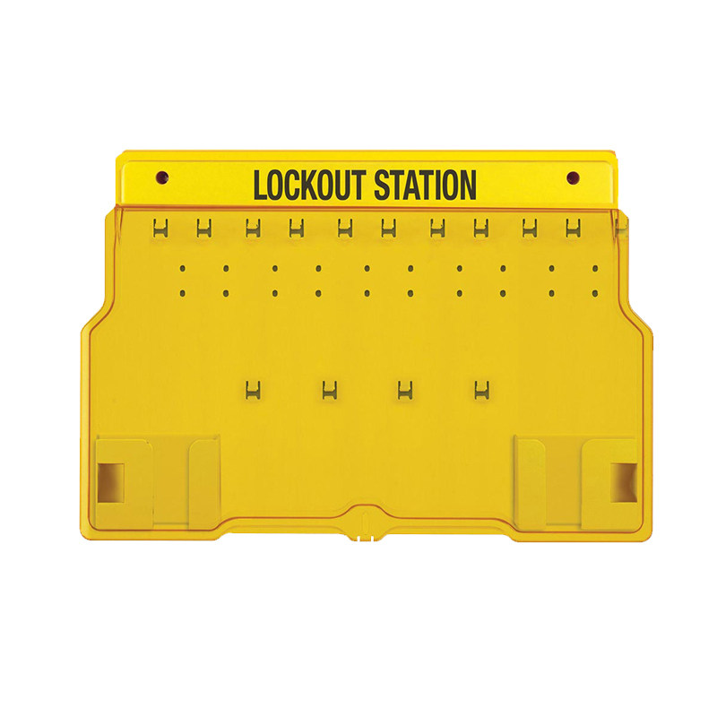 一体式锁具工作站挂锁站壁挂式工业停工锁具塑料挂板管理箱