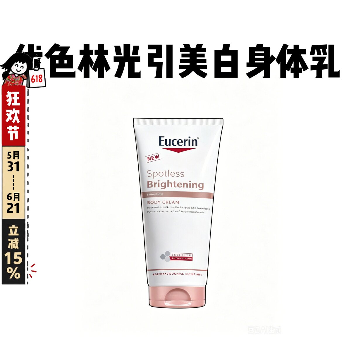 优色林光感净透焕亮身体乳200ml肽安密多光引美白保湿修护去角质