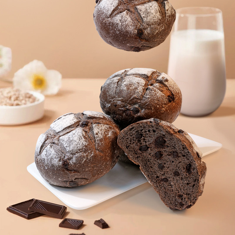 红森林巧克力软欧包早餐面包下午茶零食