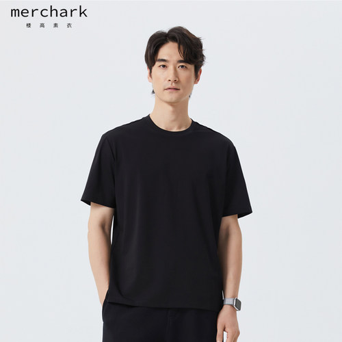 丝光长绒棉100高支商务短袖T恤男